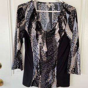 Dana Bachman Scoop Neck 3/4 Sleeves. Medium